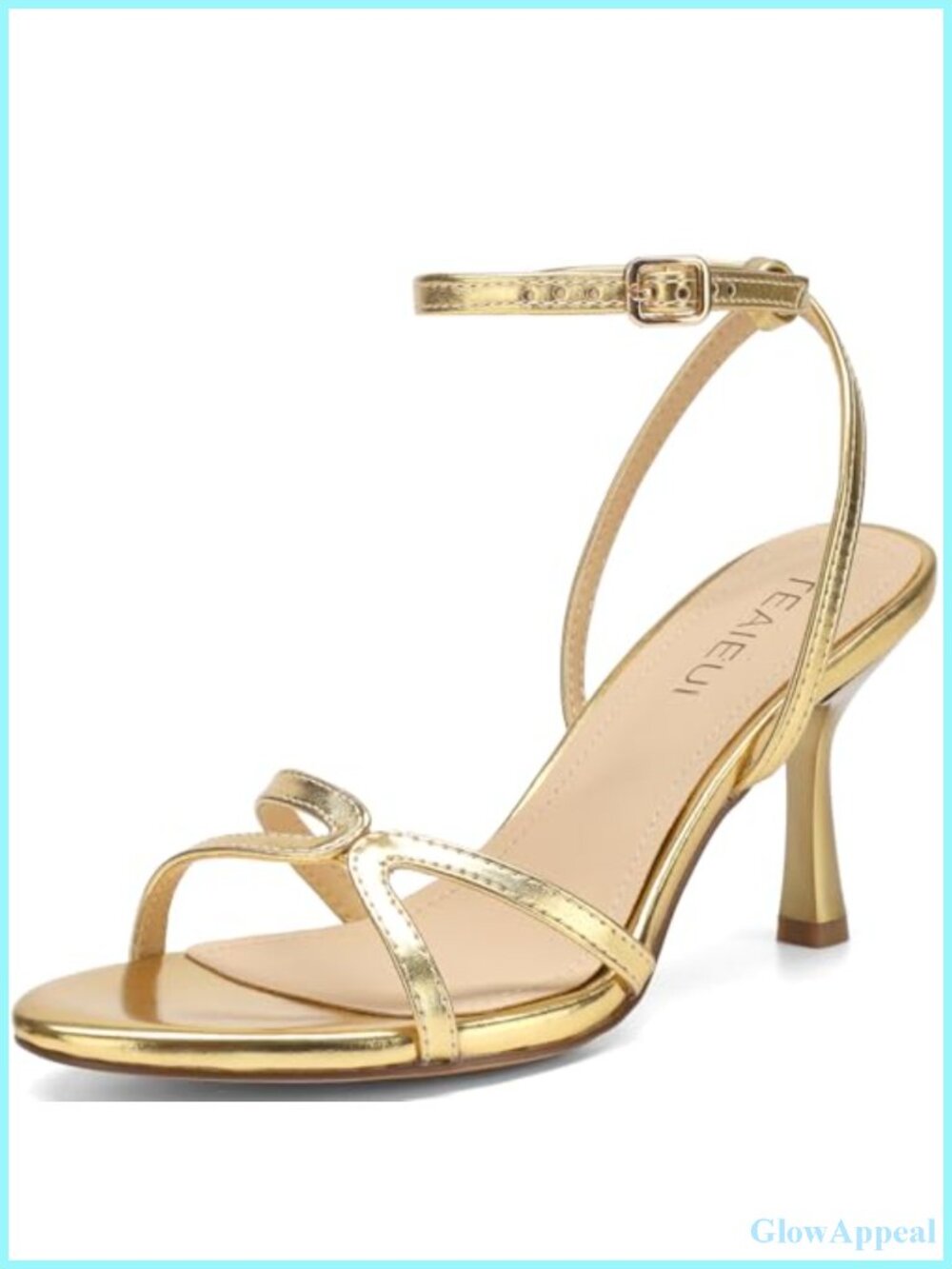 Women's Strappy Kitten Heels Open Toe Stiletto Heeled Sandals Ankle Strap Dress